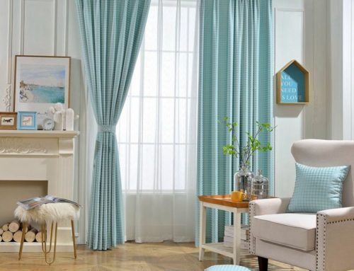 jacquard curtain-light blue