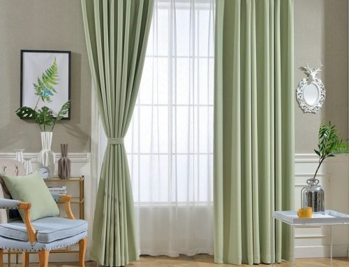 blackout curtain-light green