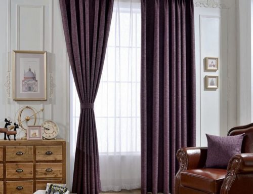 linen curtain-deep purple