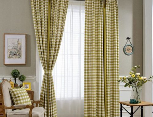 stitching curtain-light green